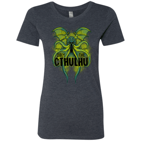 T-Shirts Vintage Navy / S Obey the Cthulhu Neon Women's Triblend T-Shirt