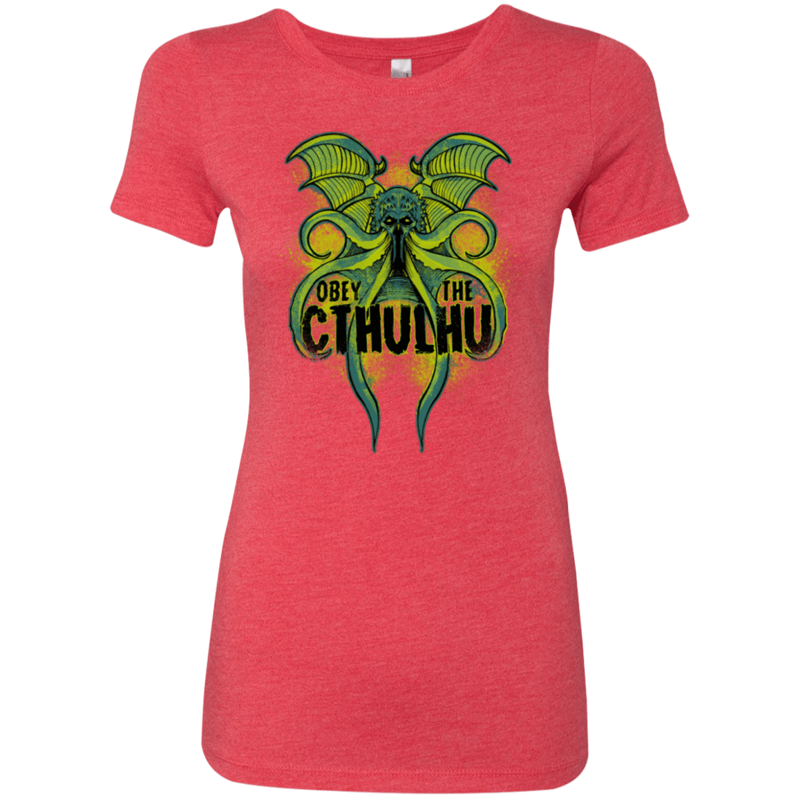 T-Shirts Vintage Red / S Obey the Cthulhu Neon Women's Triblend T-Shirt