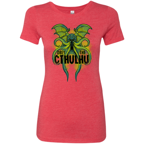 T-Shirts Vintage Red / S Obey the Cthulhu Neon Women's Triblend T-Shirt
