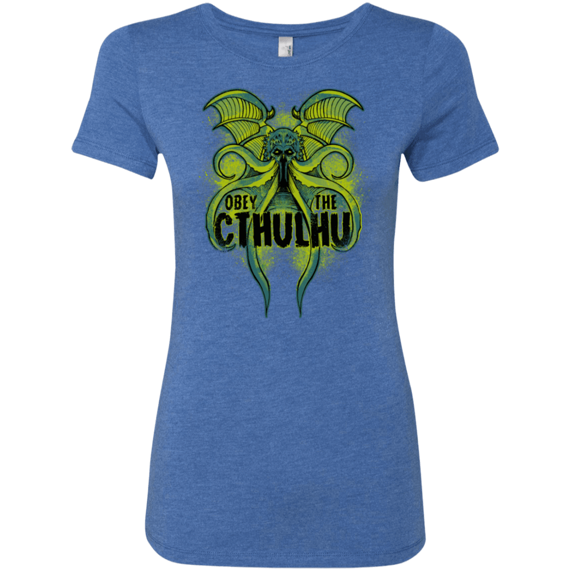 T-Shirts Vintage Royal / S Obey the Cthulhu Neon Women's Triblend T-Shirt
