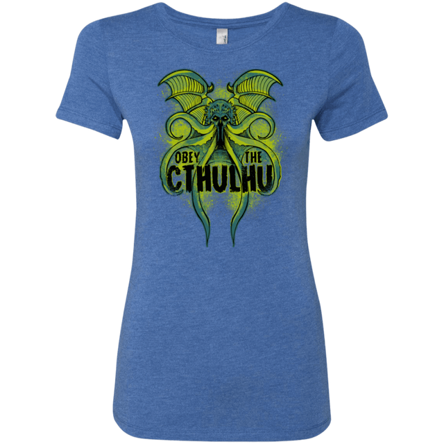 T-Shirts Vintage Royal / S Obey the Cthulhu Neon Women's Triblend T-Shirt