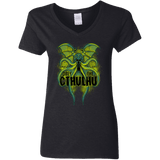 T-Shirts Black / S Obey the Cthulhu Neon Women's V-Neck T-Shirt