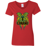 T-Shirts Red / S Obey the Cthulhu Neon Women's V-Neck T-Shirt