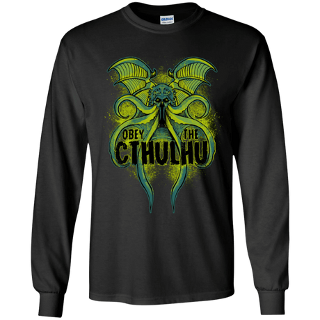 T-Shirts Black / YS Obey the Cthulhu Neon Youth Long Sleeve T-Shirt