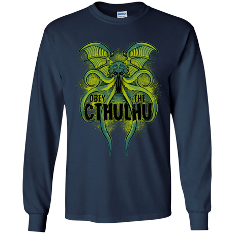 T-Shirts Navy / YS Obey the Cthulhu Neon Youth Long Sleeve T-Shirt