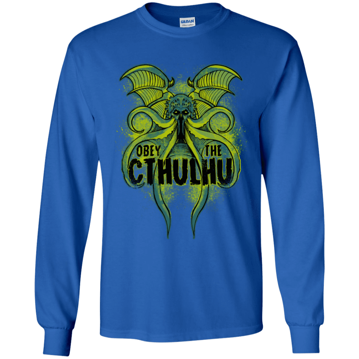 T-Shirts Royal / YS Obey the Cthulhu Neon Youth Long Sleeve T-Shirt