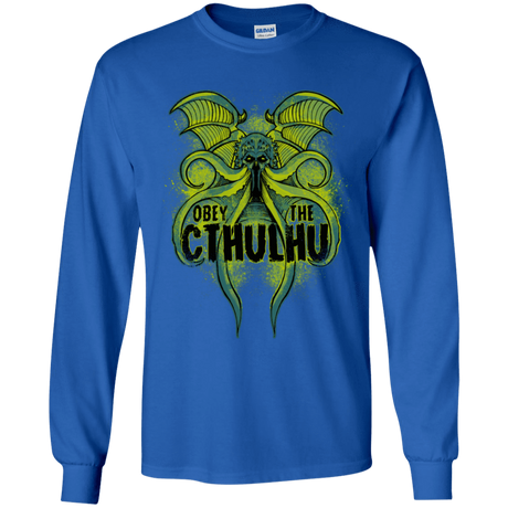T-Shirts Royal / YS Obey the Cthulhu Neon Youth Long Sleeve T-Shirt