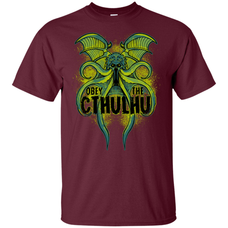 T-Shirts Maroon / YXS Obey the Cthulhu Neon Youth T-Shirt