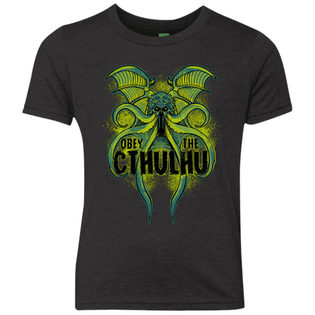 T-Shirts Vintage Black / YXS Obey the Cthulhu Neon Youth Triblend T-Shirt