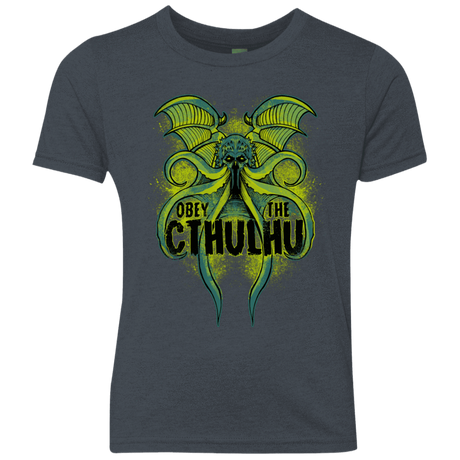T-Shirts Vintage Navy / YXS Obey the Cthulhu Neon Youth Triblend T-Shirt
