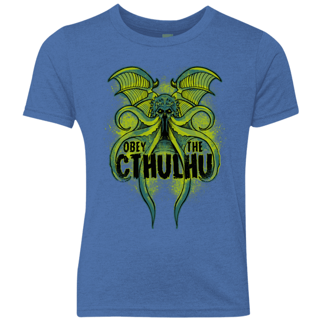 T-Shirts Vintage Royal / YXS Obey the Cthulhu Neon Youth Triblend T-Shirt