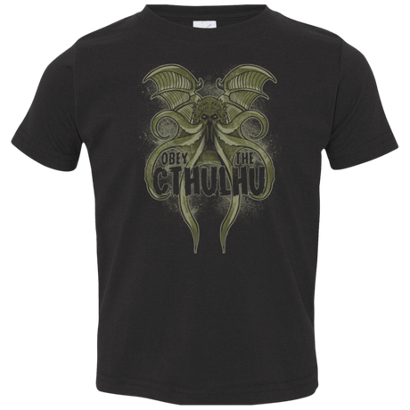 T-Shirts Black / 2T Obey the Cthulhu Toddler Premium T-Shirt