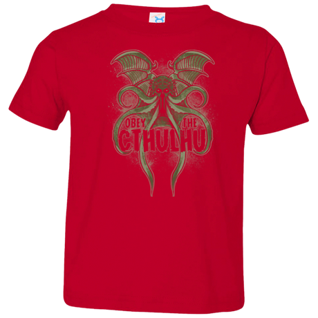 T-Shirts Red / 2T Obey the Cthulhu Toddler Premium T-Shirt