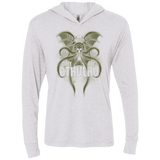 T-Shirts Heather White / X-Small Obey the Cthulhu Triblend Long Sleeve Hoodie Tee