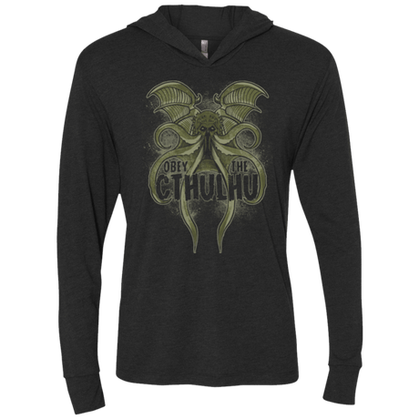 T-Shirts Vintage Black / X-Small Obey the Cthulhu Triblend Long Sleeve Hoodie Tee