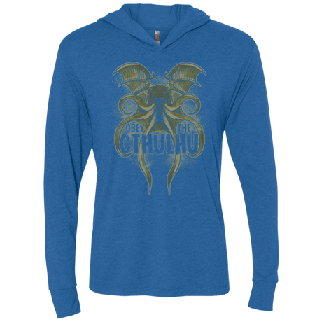 T-Shirts Vintage Royal / X-Small Obey the Cthulhu Triblend Long Sleeve Hoodie Tee
