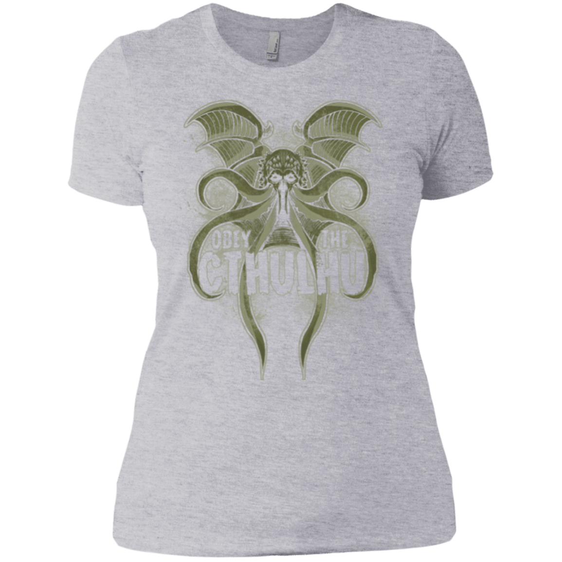 T-Shirts Heather Grey / X-Small Obey the Cthulhu Women's Premium T-Shirt