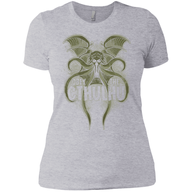 T-Shirts Heather Grey / X-Small Obey the Cthulhu Women's Premium T-Shirt