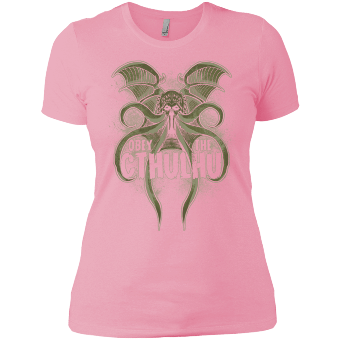 T-Shirts Light Pink / X-Small Obey the Cthulhu Women's Premium T-Shirt