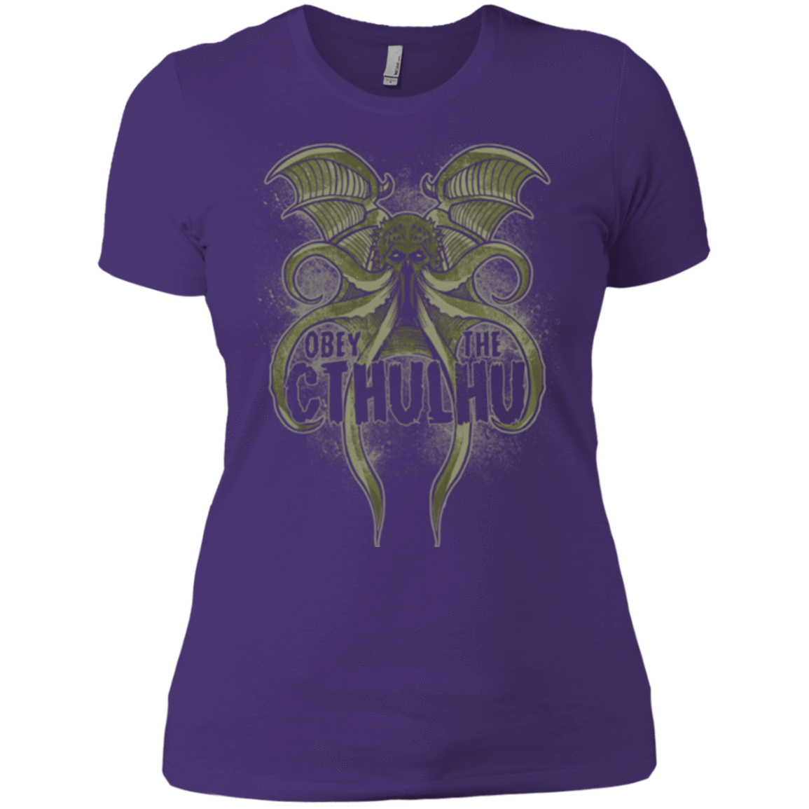 T-Shirts Purple / X-Small Obey the Cthulhu Women's Premium T-Shirt