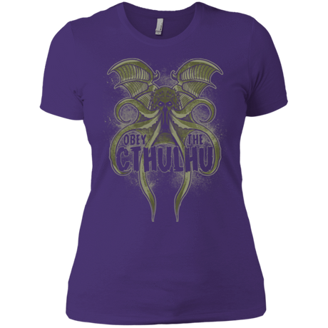 T-Shirts Purple / X-Small Obey the Cthulhu Women's Premium T-Shirt