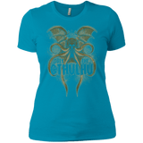 T-Shirts Turquoise / X-Small Obey the Cthulhu Women's Premium T-Shirt