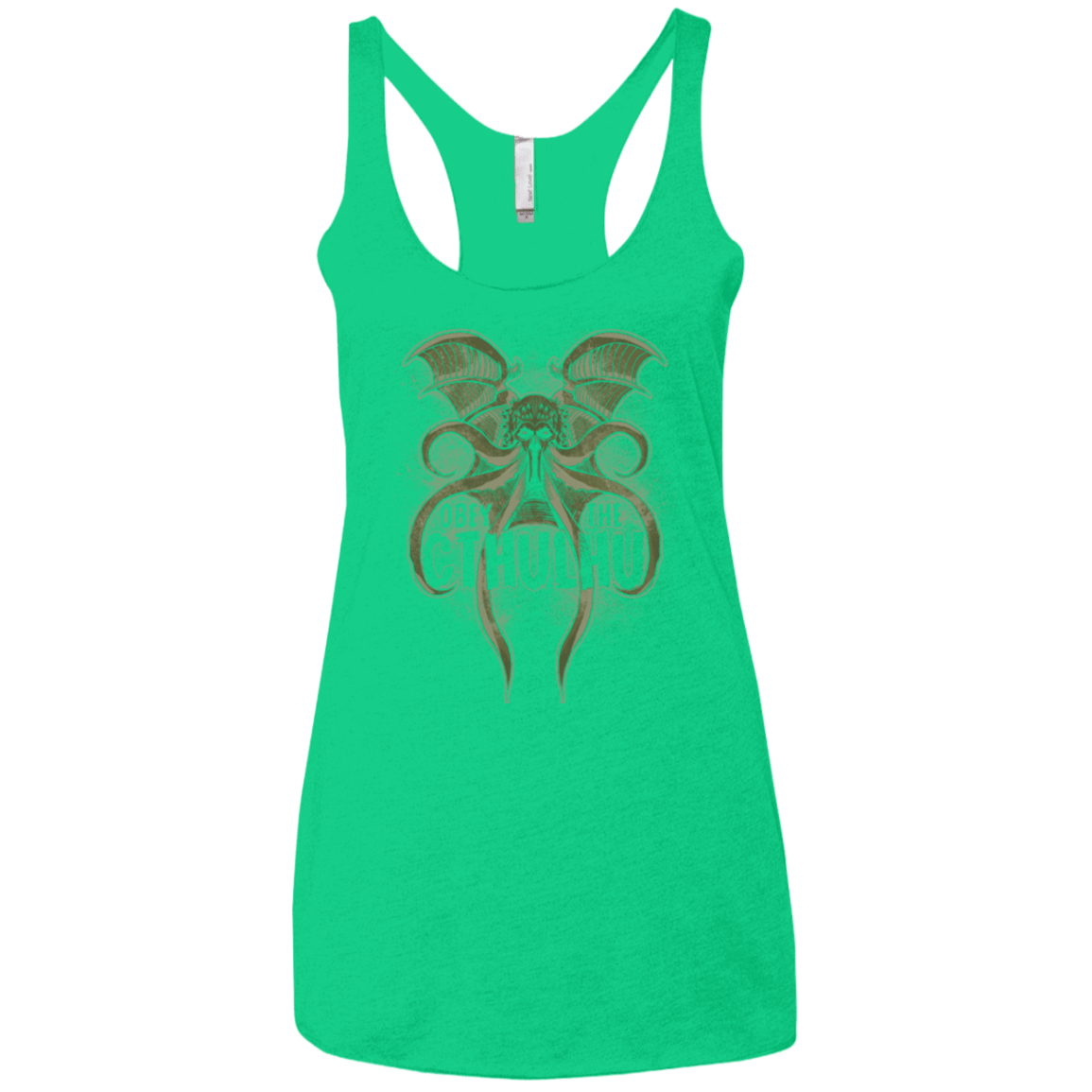 Obey the Cthulhu Women's Triblend Racerback Tank