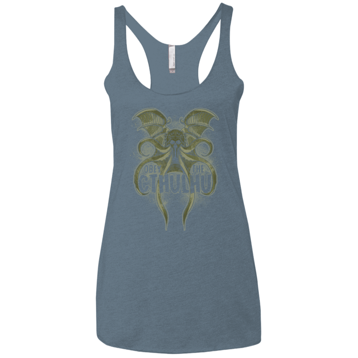 Obey the Cthulhu Women's Triblend Racerback Tank