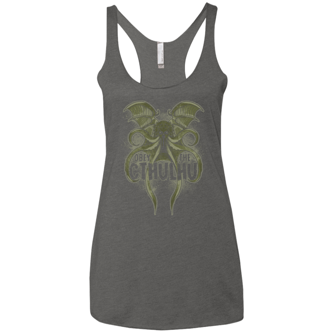 Obey the Cthulhu Women's Triblend Racerback Tank