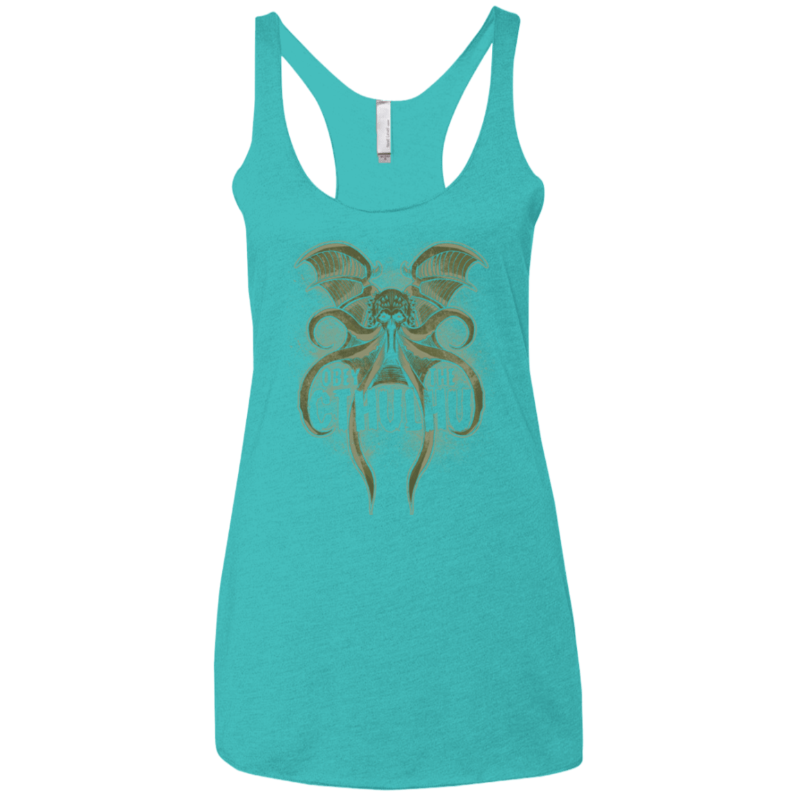 Obey the Cthulhu Women's Triblend Racerback Tank