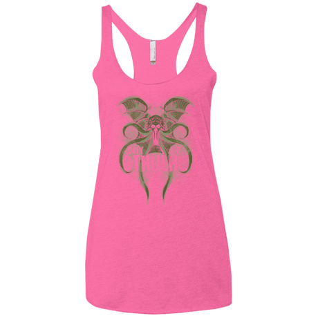 T-Shirts Vintage Pink / X-Small Obey the Cthulhu Women's Triblend Racerback Tank