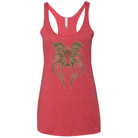 T-Shirts Vintage Red / X-Small Obey the Cthulhu Women's Triblend Racerback Tank