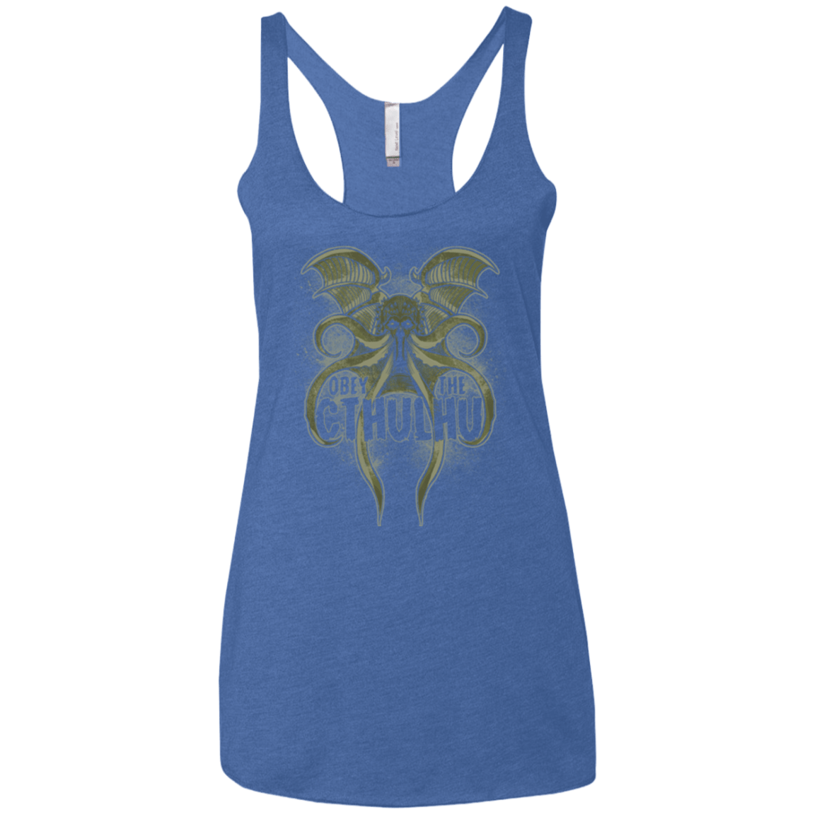 Obey the Cthulhu Women's Triblend Racerback Tank