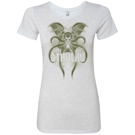 T-Shirts Heather White / Small Obey the Cthulhu Women's Triblend T-Shirt