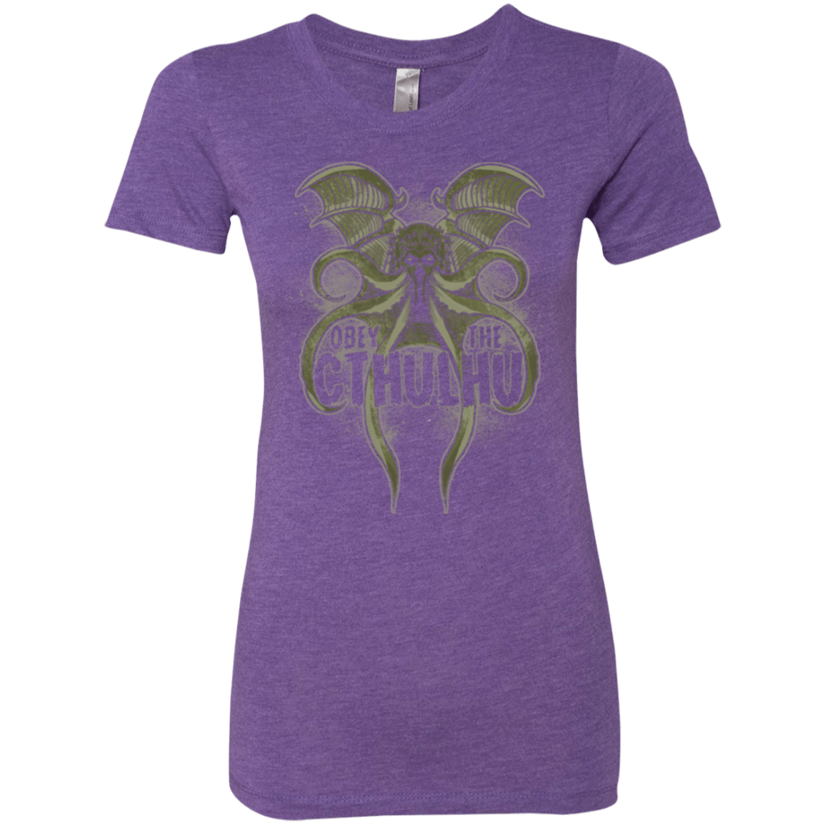 T-Shirts Purple Rush / Small Obey the Cthulhu Women's Triblend T-Shirt
