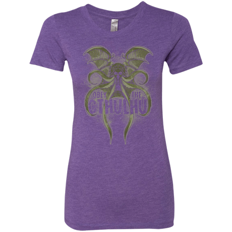 T-Shirts Purple Rush / Small Obey the Cthulhu Women's Triblend T-Shirt