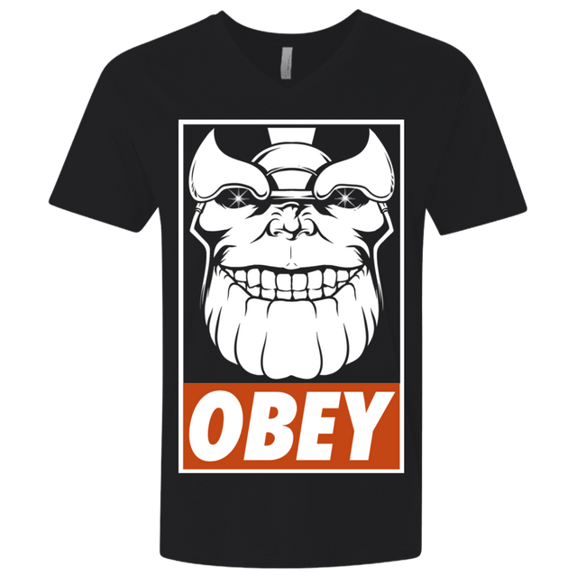 T-Shirts Black / X-Small Obey the Titan Men's Premium V-Neck