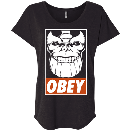 T-Shirts Vintage Black / X-Small Obey the Titan Triblend Dolman Sleeve