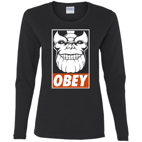 T-Shirts Black / S Obey the Titan Women's Long Sleeve T-Shirt