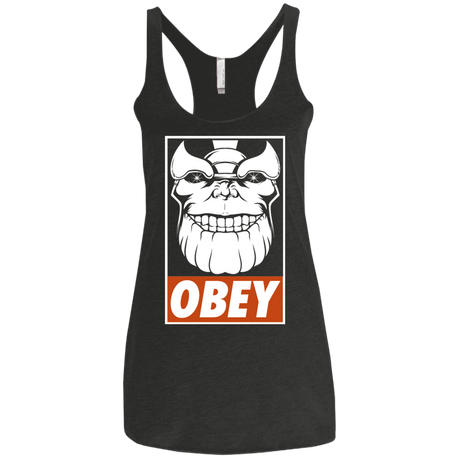 T-Shirts Vintage Black / X-Small Obey the Titan Women's Triblend Racerback Tank