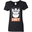 T-Shirts Black / S Obey the Titan Women's V-Neck T-Shirt