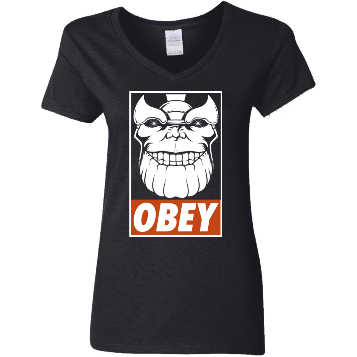 T-Shirts Black / S Obey the Titan Women's V-Neck T-Shirt