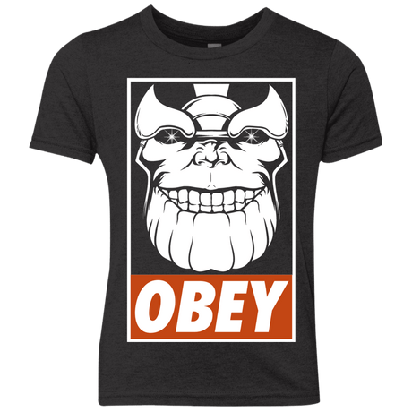 T-Shirts Vintage Black / YXS Obey the Titan Youth Triblend T-Shirt