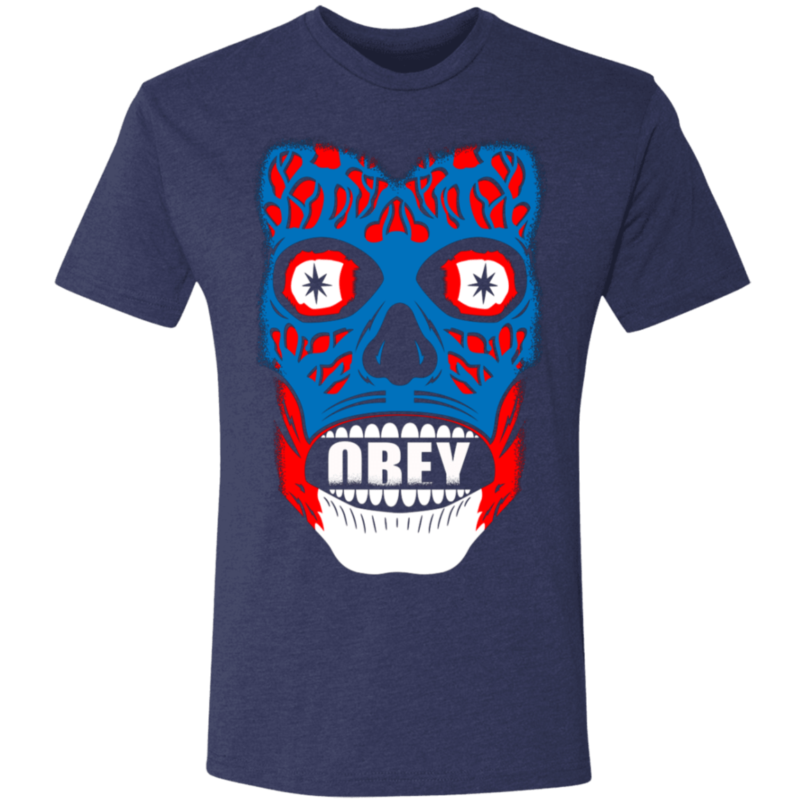 T-Shirts Vintage Navy / S Obey They Live Men's Triblend T-Shirt