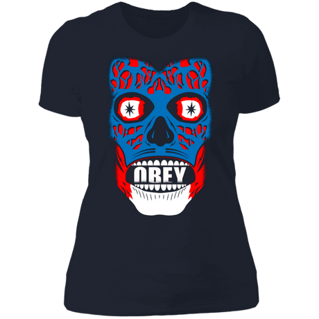 T-Shirts Midnight Navy / S Obey They Live Women's Premium T-Shirt