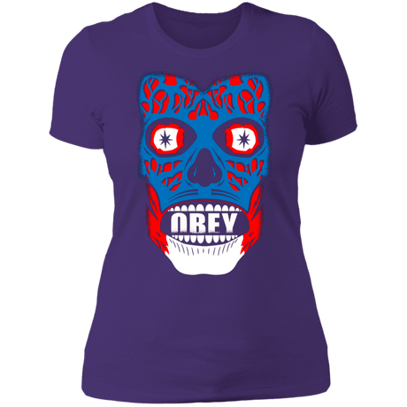 T-Shirts Purple Rush/ / S Obey They Live Women's Premium T-Shirt