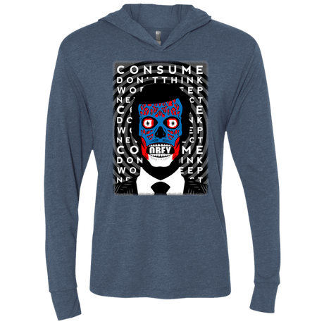 T-Shirts Indigo / X-Small OBEY Triblend Long Sleeve Hoodie Tee