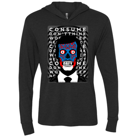 T-Shirts Vintage Black / X-Small OBEY Triblend Long Sleeve Hoodie Tee