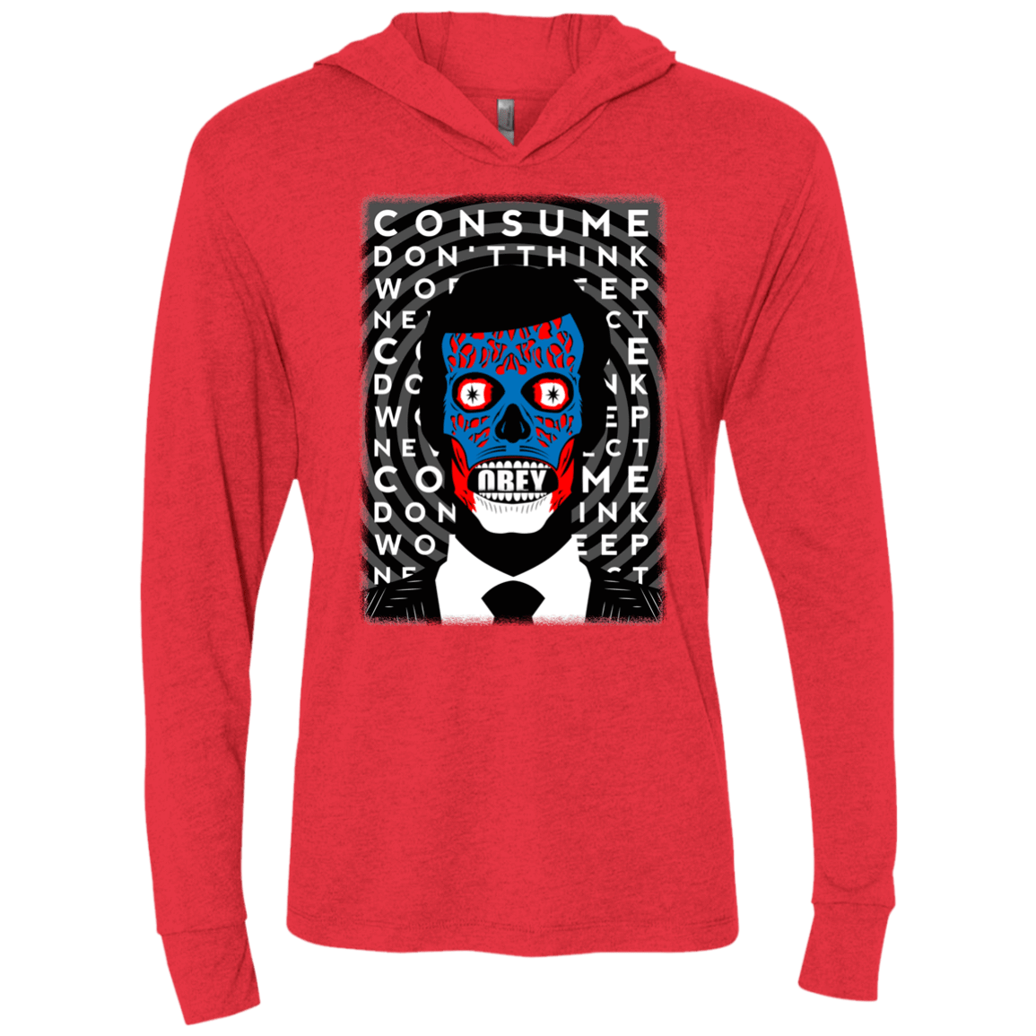 T-Shirts Vintage Red / X-Small OBEY Triblend Long Sleeve Hoodie Tee