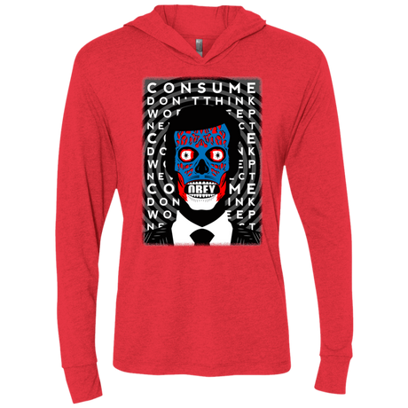 T-Shirts Vintage Red / X-Small OBEY Triblend Long Sleeve Hoodie Tee